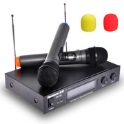 纽曼  无线麦克风 双麦搭配 KTV舞台无线话筒手麦LED液晶屏显示 黑色