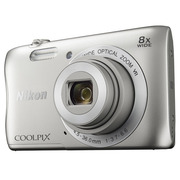 尼康 Coolpix S3700 便携数码相机 银色(2005万像素 2.7英寸屏 8倍光学变焦 内置Wi-Fi/NFC)