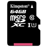 金士顿 读速80Mb/s 64GB UHS-I Class10 TF(Micro SD)高速存储卡