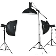 神牛 DP400W三灯 人像摄影棚套装 棚拍影室灯 摄影灯闪光灯摄影器材灯具