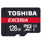 东芝 128G TF(microSDXC)存储卡Class10-48MB/s高速 红色