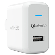Anker 18W 第二代QC3.0(Quick Charge 3.0)快速充电器/充电头 单口USB智能快充 白色