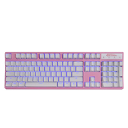 凯酷 104 RGB plus 粉色 混光 机械键盘 游戏背光键盘 茶轴