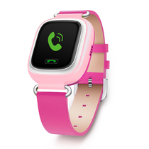 小天才 电话手表Y01 皮革粉色 儿童智能手表360度防护 学生小孩智能定位通话手环手机产品图片主图