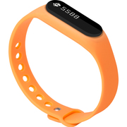 全程通 H5 智能手环 智能腕带 计步器 来电提醒 微信提示 触控屏幕 运动健康手环 橙色