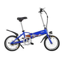 台铃 TDR160Z 锂电池电动自行车 折叠电动车铝合金助力车 透明蓝产品图片主图