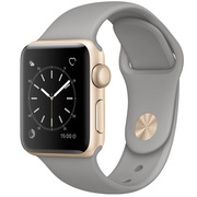苹果 Watch Sport Series 2智能手表(38毫米金色铝金属表壳搭配砖青色运动型表带)