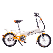 永久 折叠电动车 mini电动车 锂电电动自行车 16寸36V隐藏可锁锂电池 亮橙产品图片主图