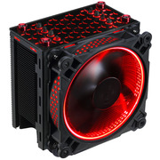 乔思伯 CR-201红色 CPU散热器 (多平台/4热管/智能温控/12CM风扇/发红光/附带硅脂)