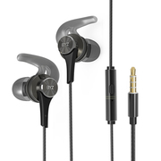 BYZ Q8(高保真动圈入耳式)音乐耳机耳麦 带麦金属运动 手机耳机 枪色