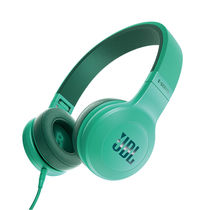 JBL E35 青色 头戴式耳机 有线耳机带麦产品图片主图