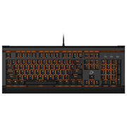 达尔优 EK812 104键 橙色背光全键无冲合金游戏机械键盘 黑色 黑轴
