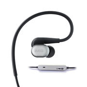 爱科技AKG N30 耳挂式耳机 耳麦线控入耳式耳机 圈铁混合单元 高解析力可变风格 HIFI音乐耳机 可换线 银色
