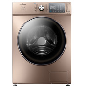 美的 MD80-1405WIDQCG 8公斤洗烘一体玫瑰金变频全自动滚筒洗衣机 洗衣液精准自动投放