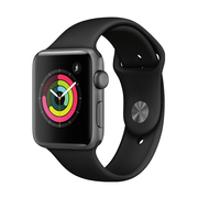苹果 Watch Series 3智能手表(GPS款 42毫米 深空灰色铝金属表壳 黑色运动型表带 MQL12CH/A)