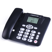 中诺 C267 有线坐式固定电话机坐机家用办公座机座式单机来电显示免电池 黑色