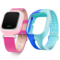 小天才 电话手表Y01 经典版 皮革粉色 儿童智能手表360度安全防护 学生定位手机 儿童电话手表 +硅胶蓝表带产品图片1