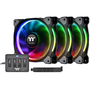 Thermaltake Riing Plus H14 LED RGB 机箱风扇(风扇*3/256色/手动控制盒/灯光同步主板/LED导光圈)