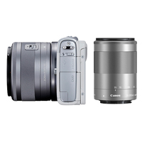 佳能 EOS M100 微型单电双头套机 白色 (EF-M