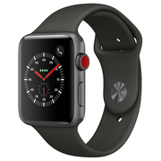 苹果 【原厂保修版】 Watch Series 3智能手表(GPS+蜂窝网络款 42毫米 深空灰色铝金属表壳 灰色运动型表带)