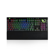 黑爵 AK45光魔合金机械键盘 RGB背光 黑色 黑轴 游戏 办公 电脑 吃鸡键盘