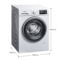 西门子 10公斤变频滚筒洗衣机降噪节能快洗15筒清洁白色XQG100-WM12P2602W产品图片4