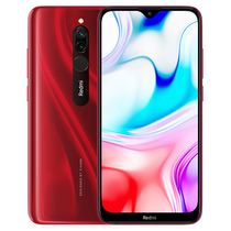 小米 Redmi85000mAh大电量大字体大音量大内存3D四曲面机身AI双摄骁龙八核处理器AI人脸解锁4GB+64GB魅影红游戏智能手机红米产品图片主图