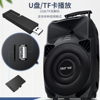先科a89wm12英寸大功率重低音广场舞音响移动舞台户外蓝牙拉杆音箱